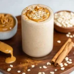 Delicious Peanut Butter Oatmeal Smoothie in a Glass