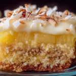 Pineapple Coconut God Bless America Cake Slice