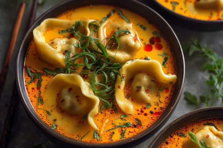 Quick Coconut Curry Soup with Dumplings - Comforting Delight