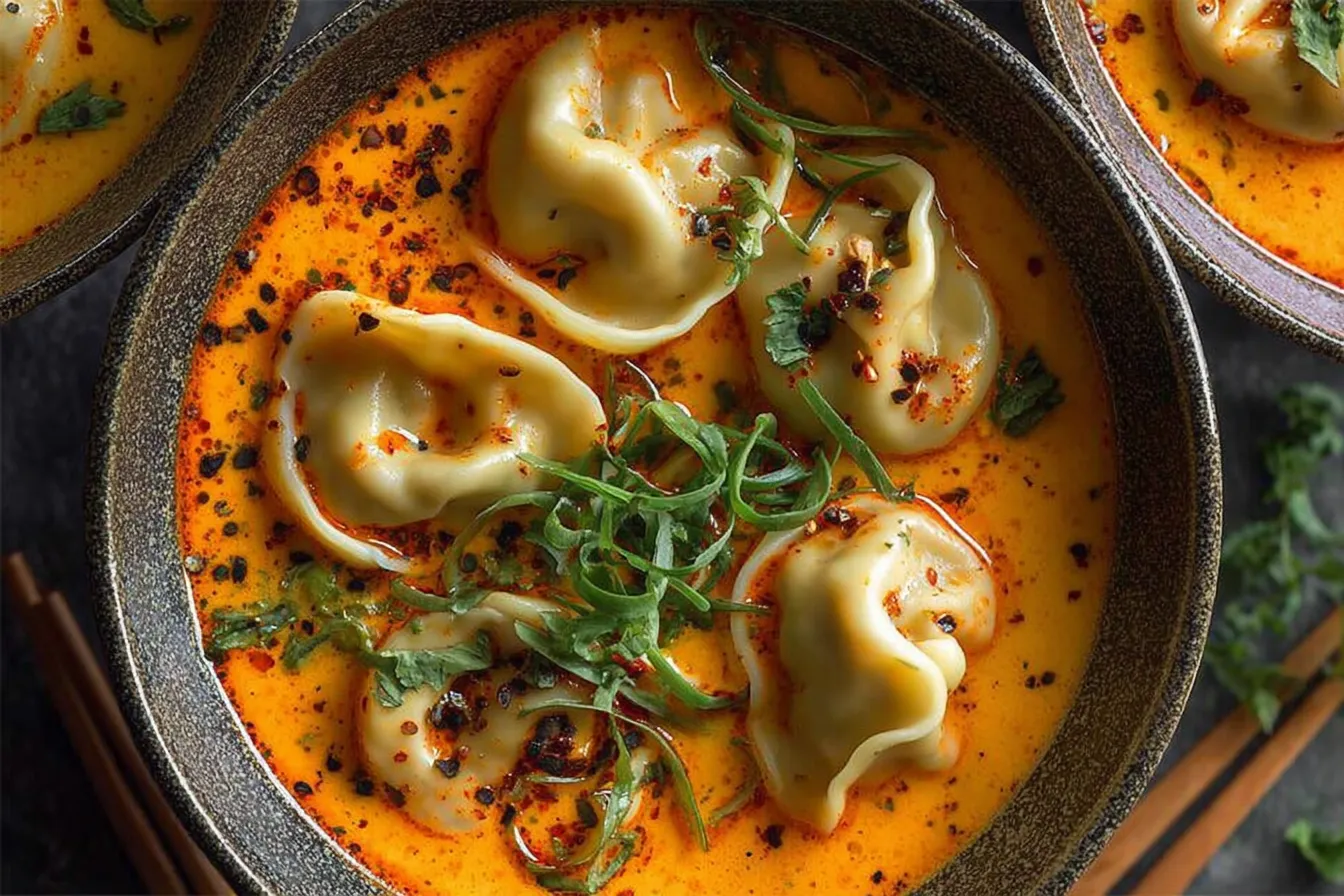 Quick Coconut Curry Soup with Dumplings