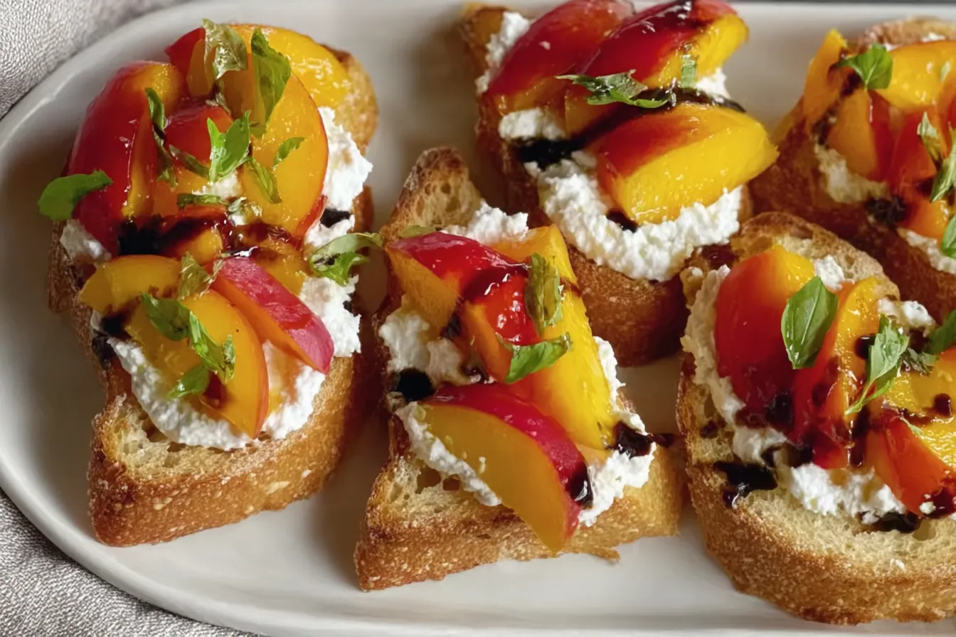 Quick Peach Bruschetta with Whipped Ricotta – A Tasty Delight 4 Quick Peach Bruschetta with Whipped Ricotta
