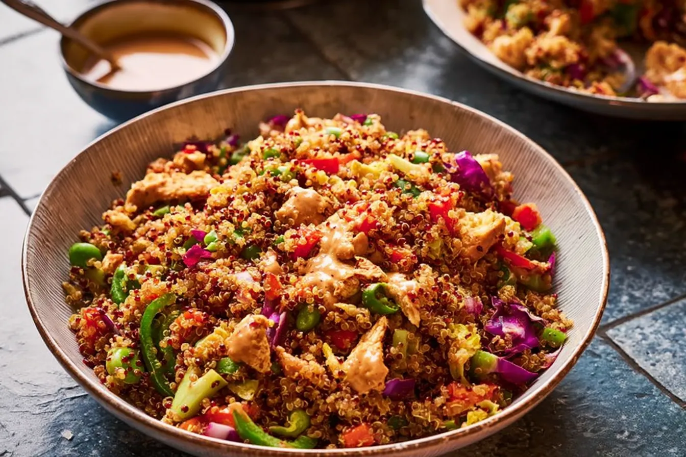 Quinoa Salad with Peanut Dressing