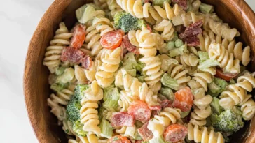 Colorful Ranch Pasta Salad in a Bowl