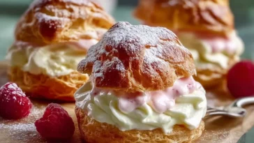 Delicious Rhubarb Cream Puffs Ready to Enjoy