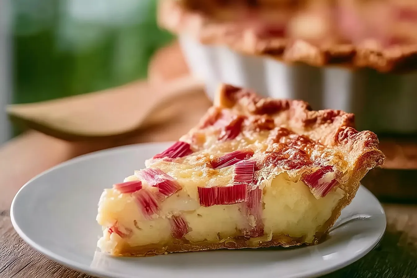 rhubarb custard pie