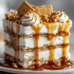 Ritz Cracker Salted Caramel Icebox Cake