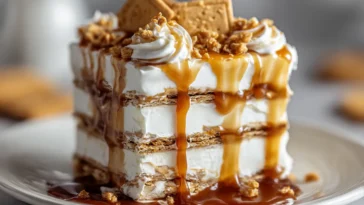 Ritz Cracker Salted Caramel Icebox Cake