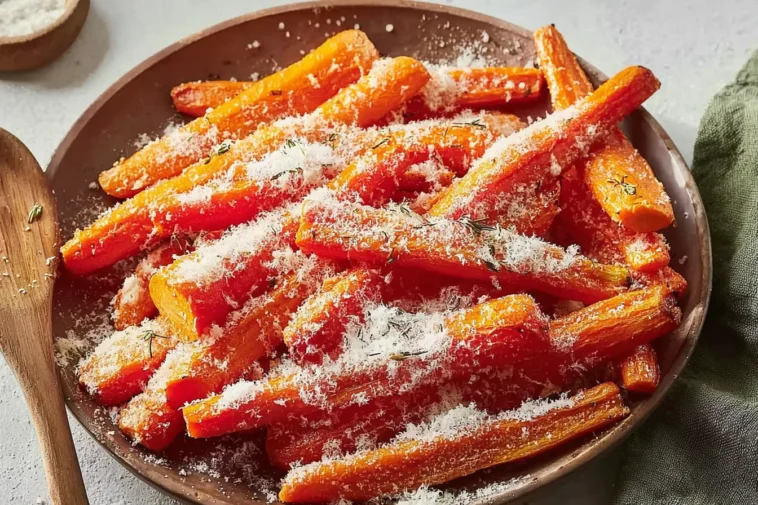 Delicious Roasted Parmesan-Garlic Carrots