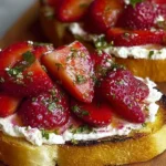 Delicious Roasted Strawberry Whipped Ricotta Toast