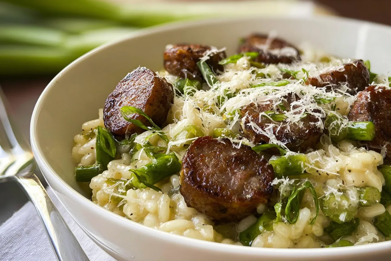 Sausage and Garlic Scape Risotto: A Flavorful Delight 3 Delicious Sausage and Garlic Scape Risotto Recipe