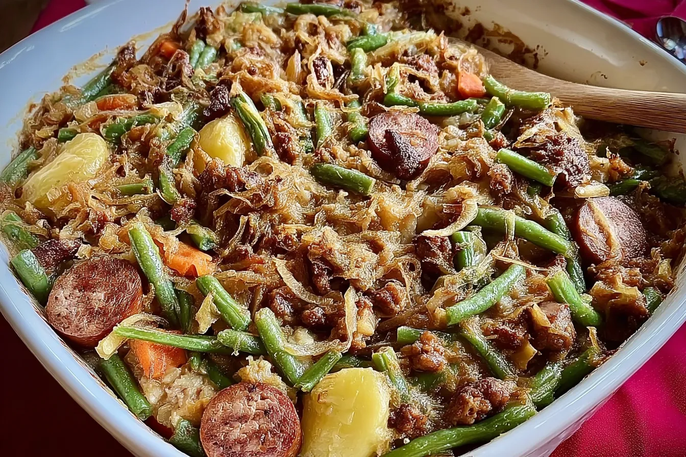 Sausage Green Bean Potato Casserole
