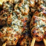 Savory Garlic Parmesan Chicken Skewers for Effortless Summer Grilling 5 Savory Garlic Parmesan Chicken Skewers Ready for Grilling