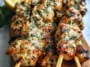 Savory Garlic Parmesan Chicken Skewers Ready for Grilling