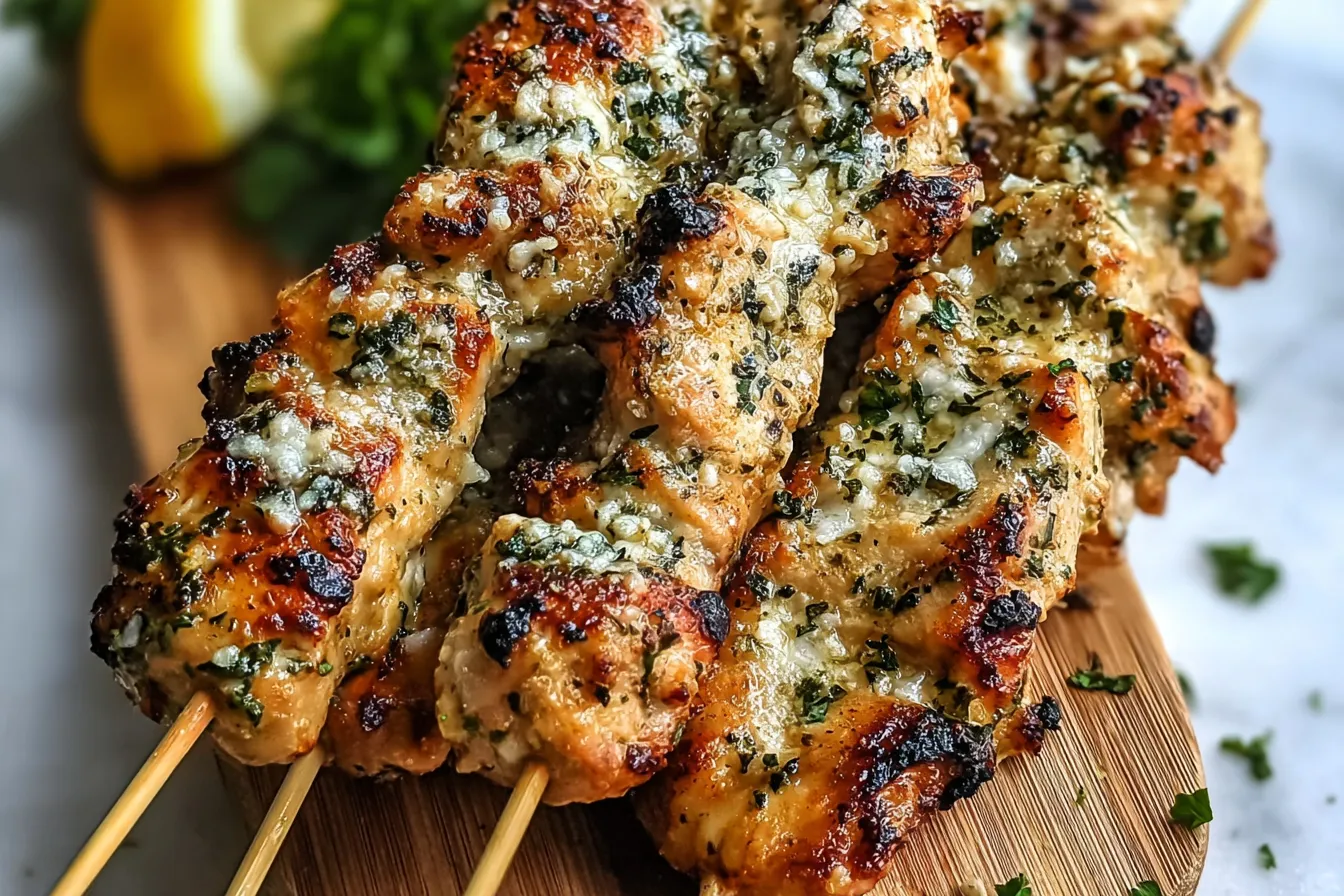 Savory Garlic Parmesan Chicken Skewers for Effortless Summer Grilling 4 Savory Garlic Parmesan Chicken Skewers for Effortless Summer Grilling