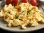 Scrambled Eggs with Cottage Cheese in a Bowl