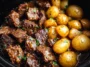 Slow Cooker Garlic Butter Beef Bites with Potatoes