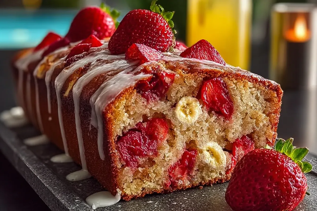 Strawberry Banana Bread: A Delightful Treat! 3 Freshly Baked Strawberry Banana Bread
