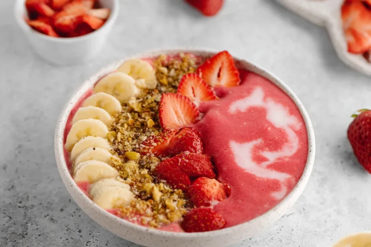 Refreshing Strawberry Banana Smoothie Bowl Ready to Enjoy
