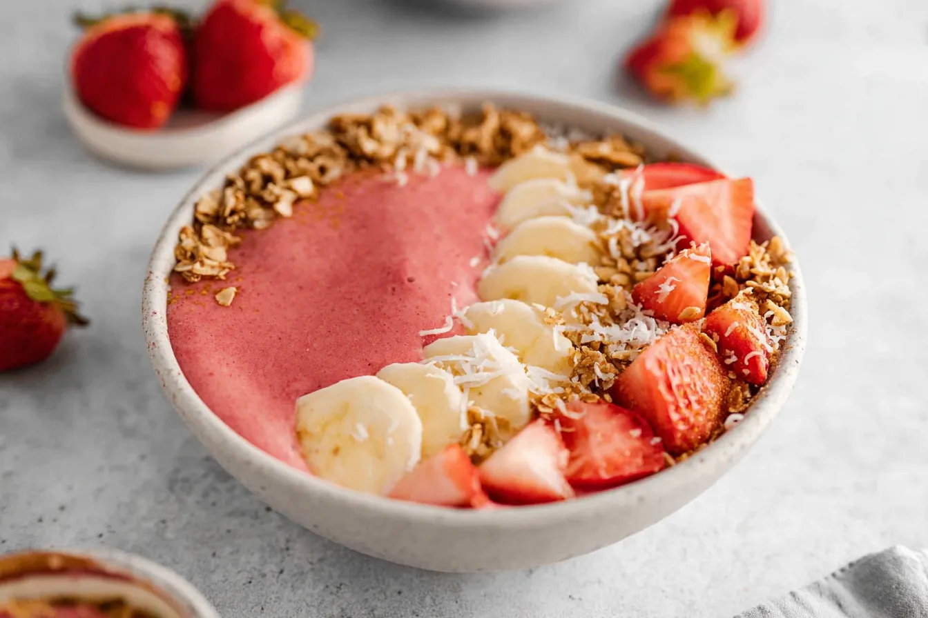 Strawberry Banana Smoothie Bowl
