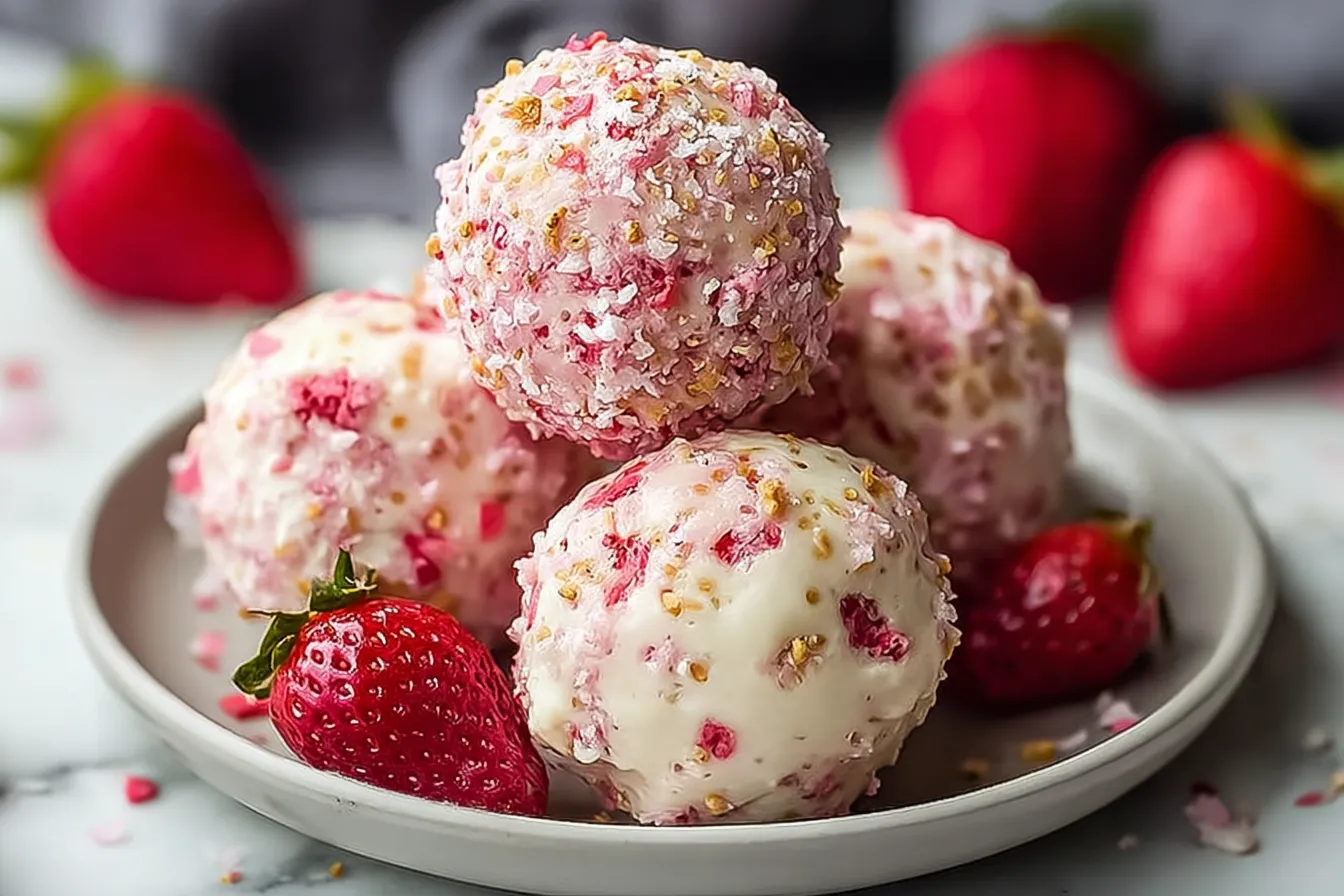 Strawberry Cheesecake Protein Balls - A Guilt-Free Delight 4 Strawberry Cheesecake Protein Balls