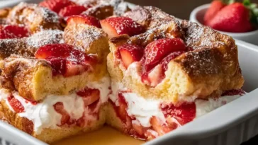 Strawberry Cream Cheese French Toast Bake – Savory & Sweet