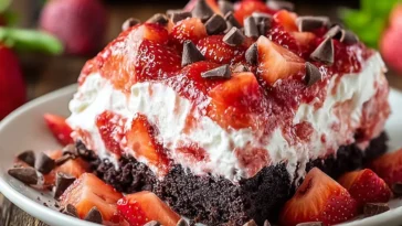 Strawberry Earthquake Cake Freshly Baked