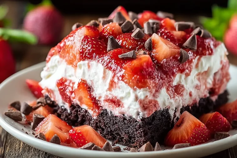 Strawberry Earthquake Cake Freshly Baked