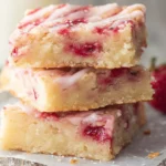 Strawberry Lemon Blondies Freshly Baked