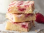 Strawberry Lemon Blondies Freshly Baked