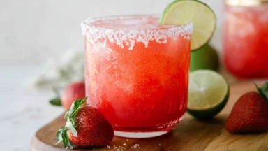 Refreshing Strawberry Lime Mocktail Margarita Ready to Serve