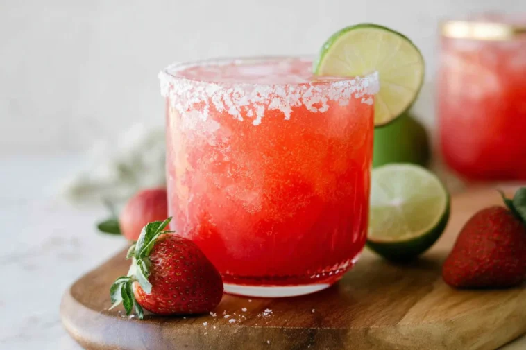 Refreshing Strawberry Lime Mocktail Margarita Ready to Serve