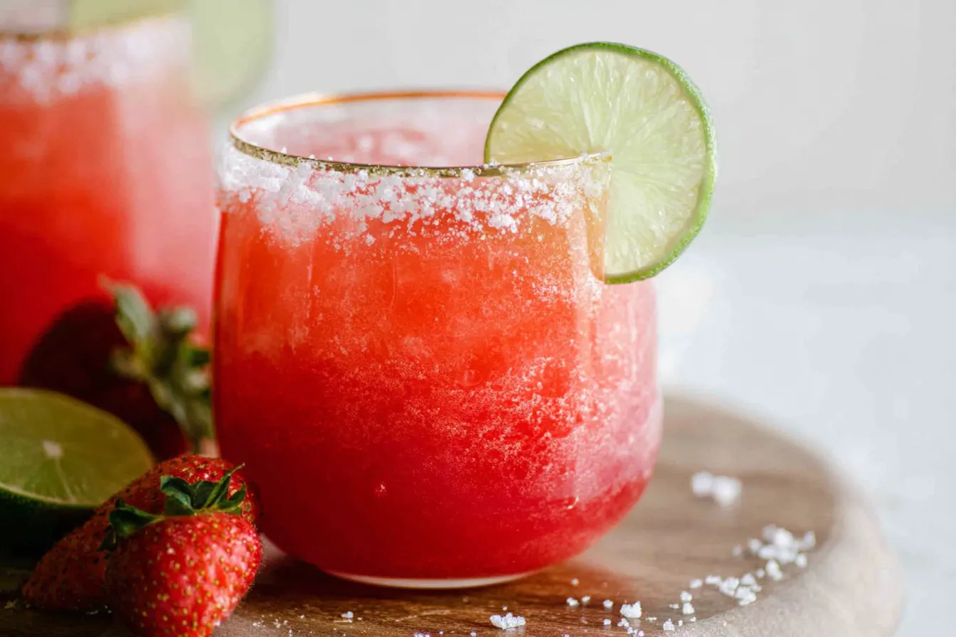 Strawberry Lime Mocktail Margarita 