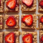 Strawberry Oatmeal Bars Freshly Baked