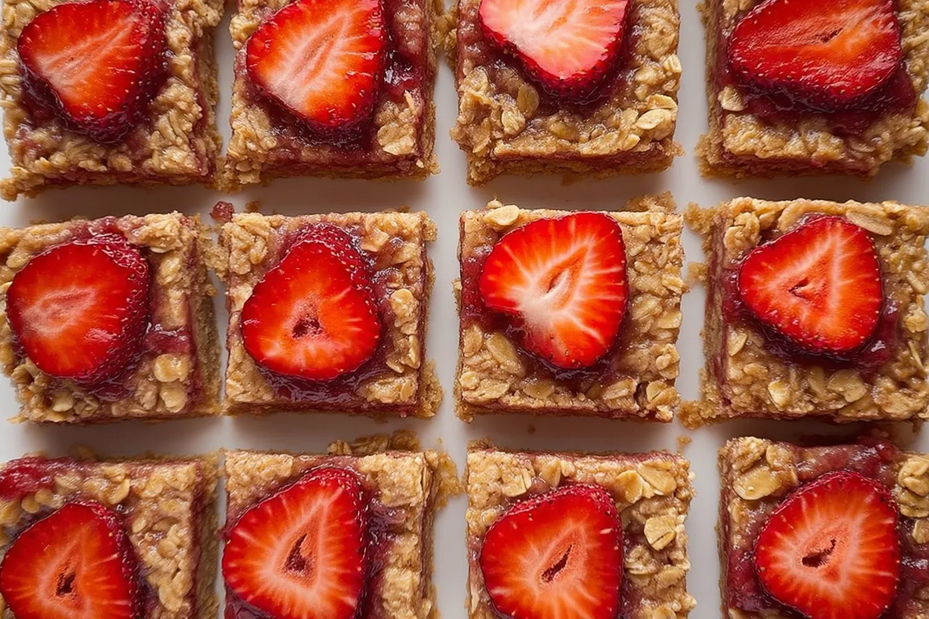 Strawberry Oatmeal Bars: A Delicious Treat You’ll Love! 3 Strawberry Oatmeal Bars Freshly Baked