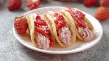 Delicious Strawberry Pancake Tacos Ready to Enjoy