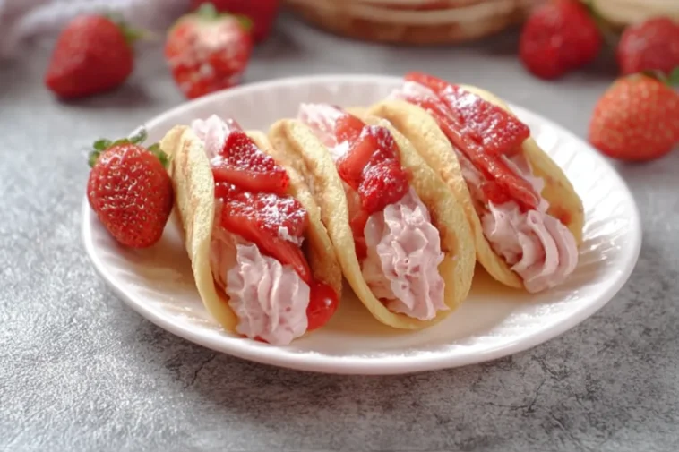 Delicious Strawberry Pancake Tacos Ready to Enjoy