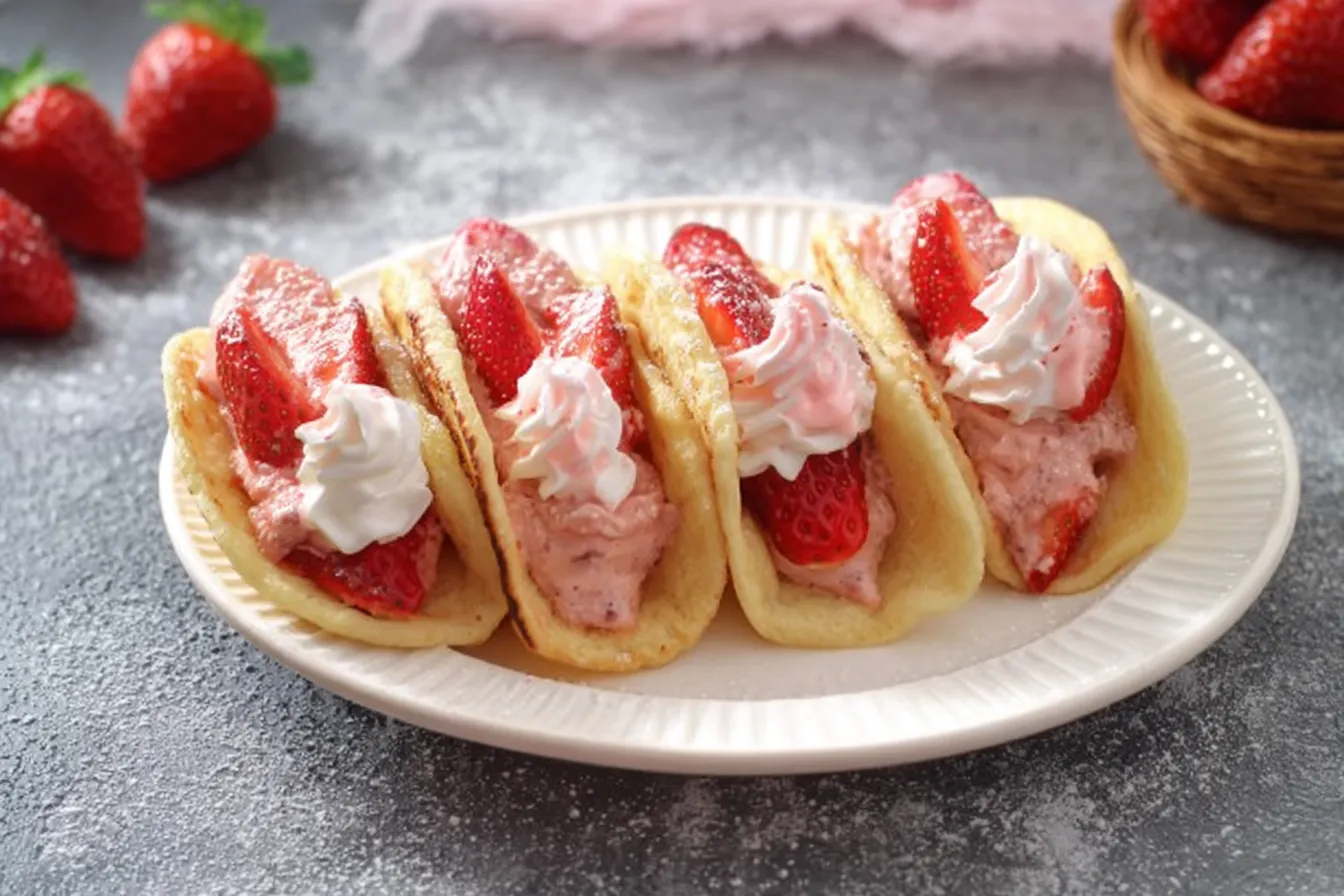 Strawberry Pancake Tacos