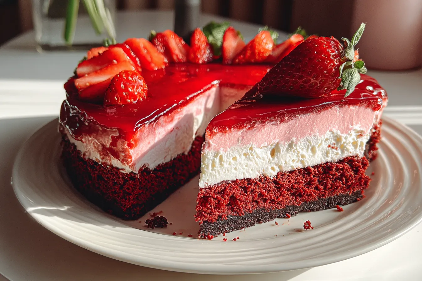 Strawberry Red Velvet Cheesecake