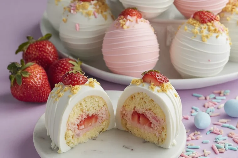 Strawberry Shortcake Easter Egg Bombs – An Irresistible Treat! 3 Strawberry Shortcake Easter Egg Bombs - Festive Dessert