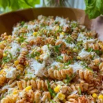 Street Corn Pasta Salad in a Colorful Bowl