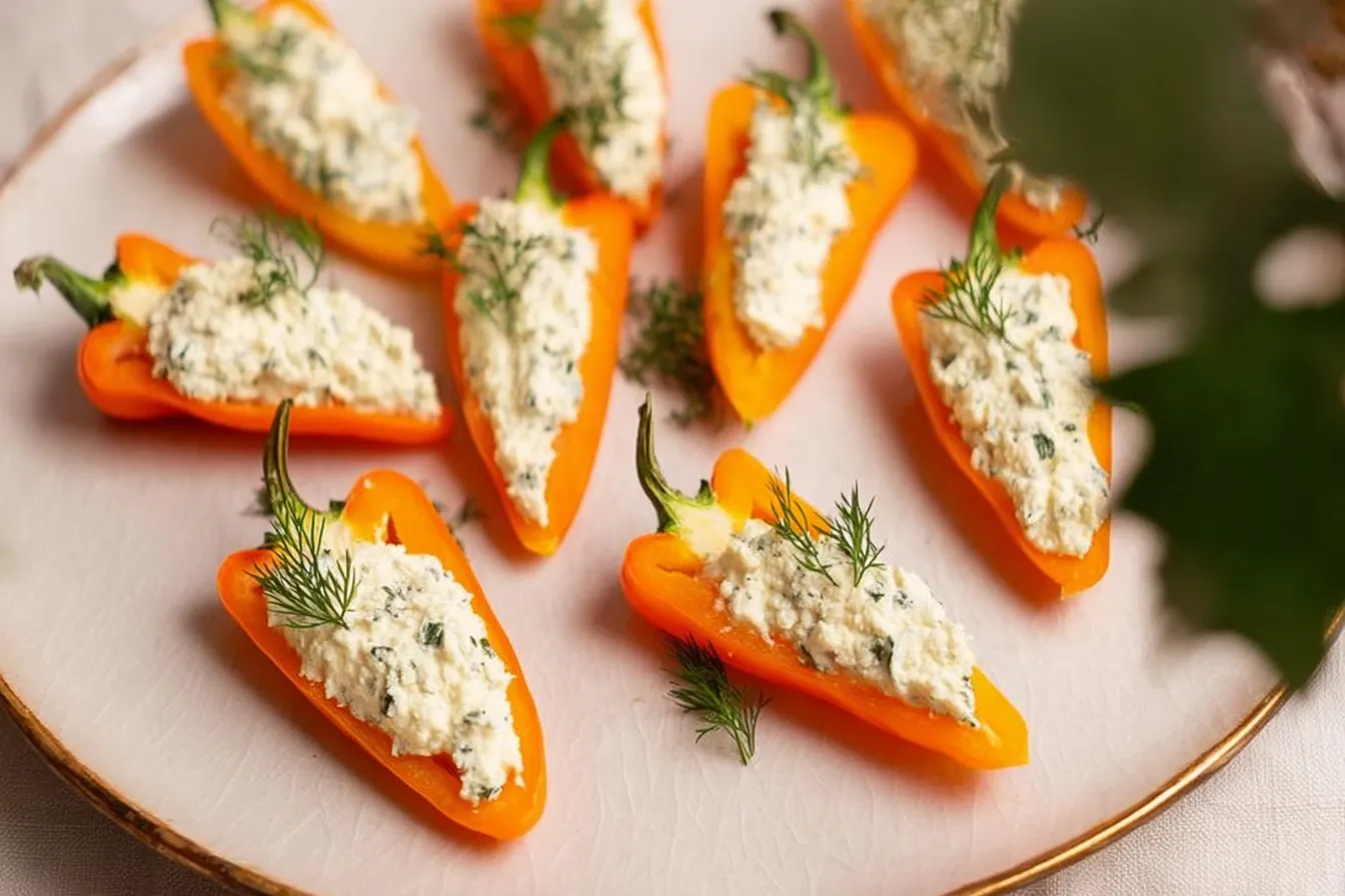 Stuffed Mini Bell Pepper Carrots