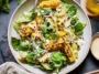 Summer Caesar Salad with Charred Sweet Corn on a Plate