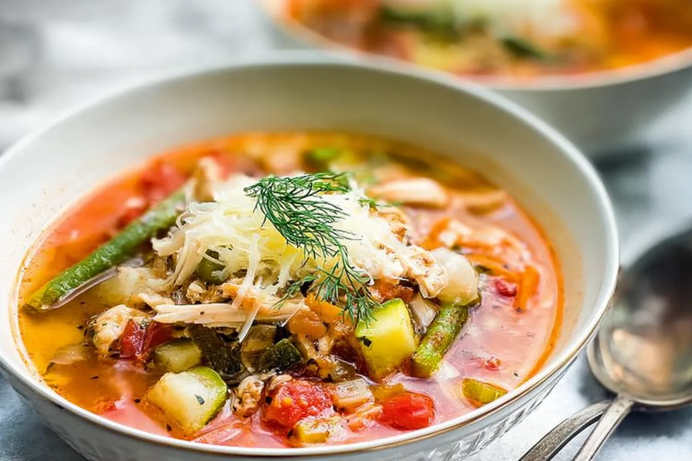 Summer Chicken Vegetable Soup: A Fresh Delight for You! 3 Delicious Summer Chicken Vegetable Soup in a Bowl
