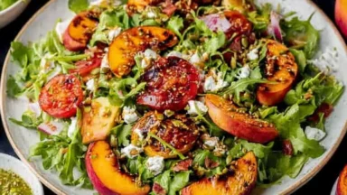 Summer Grilled Peach Salad - Delicious and Vibrant Dish