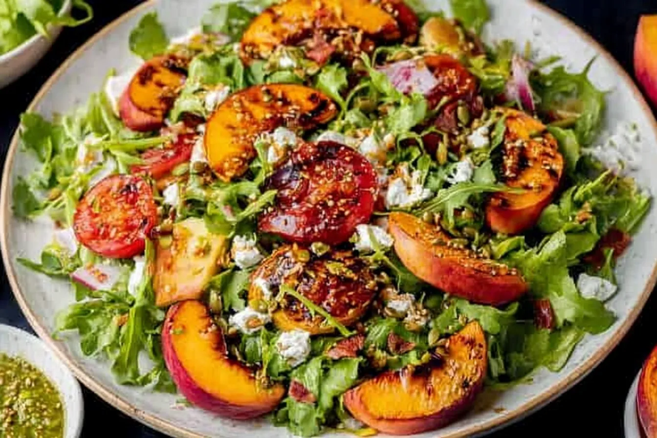 Summer Grilled Peach Salad - Delicious and Vibrant Dish