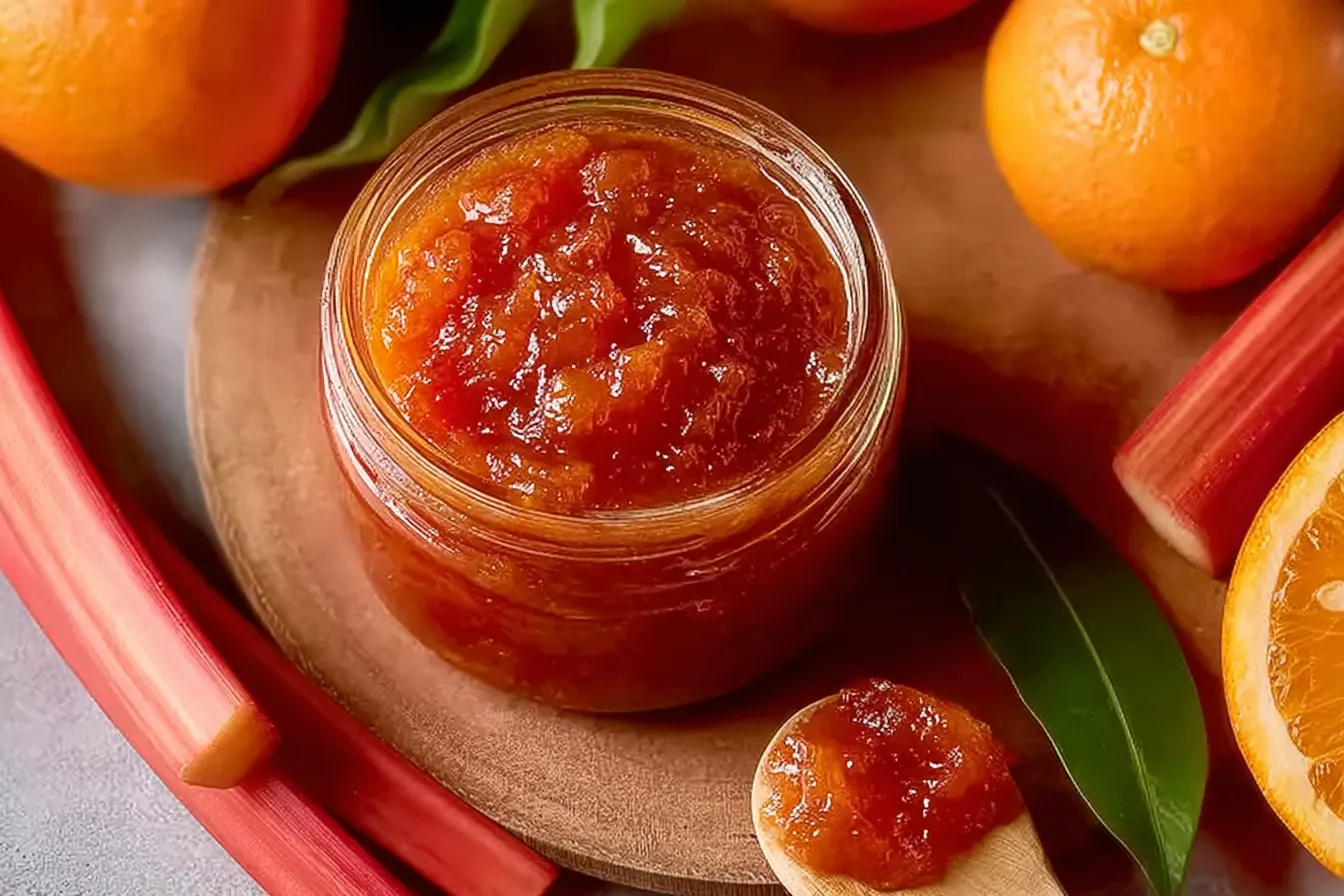Traditional Rhubarb Jam with Orange Juice
