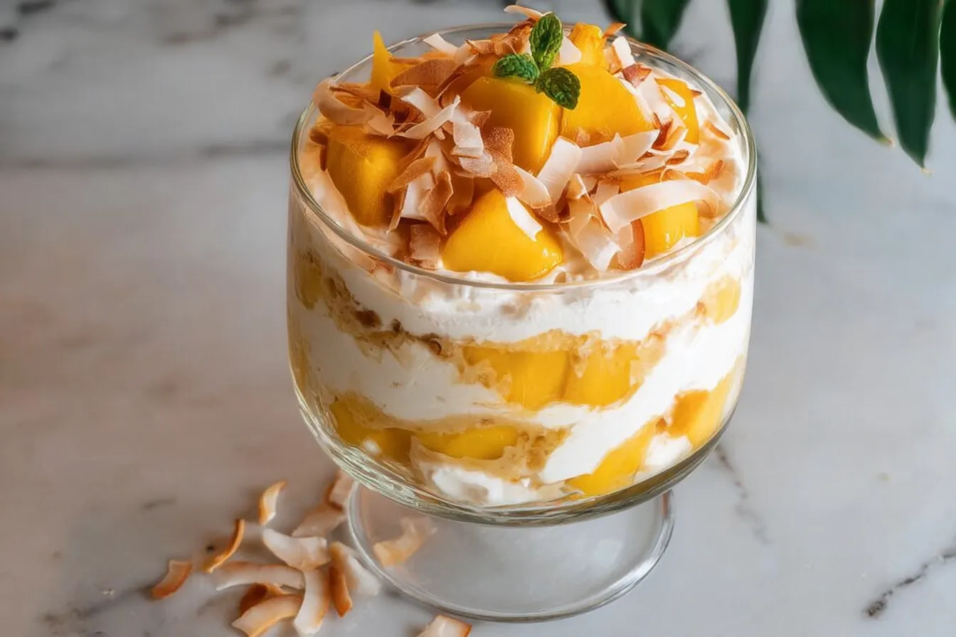 Tropical Mango Coconut Trifle