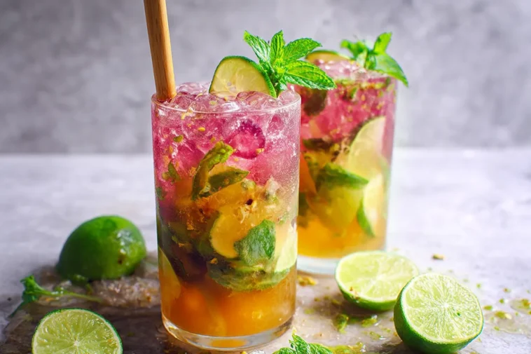Delicious Tropisk Mojito Mocktail in a Glass