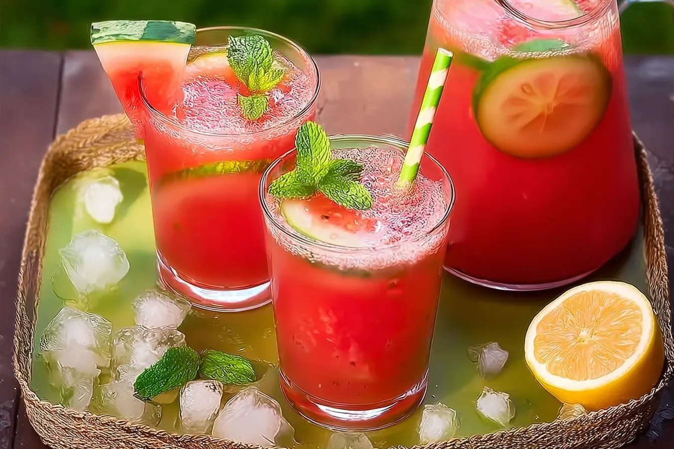 Watermelon Lemonade – The Best Fresh Summer Drink You’ll Love 3 Delicious Watermelon Lemonade in a Glass