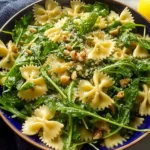 Zesty Lemon Arugula Pasta Salad in a Bowl